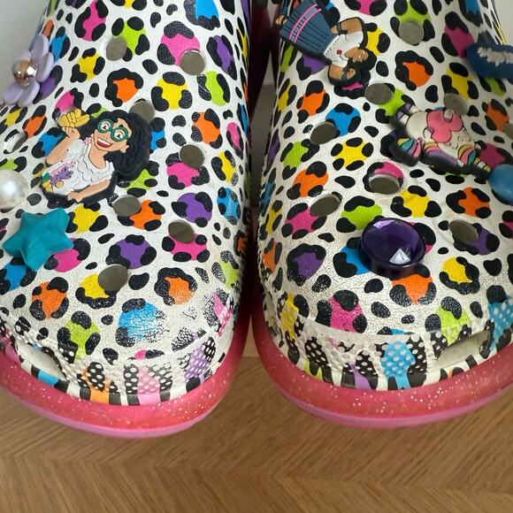 RARE Lisa Frank x CROCS Mega Crush Jibbitz Platform Clog- Men 6- Women 8 - Picture 7 of 11